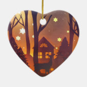 冬木夜のシカ セラミックオーナメント (裏面)