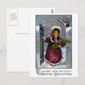 冬来の女子門を通り入り ポストカード (正面/裏面)