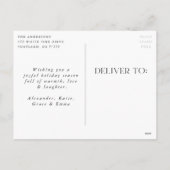 冬松きらめくブラックメリークリスマス写真 シーズンポストカード (裏面)