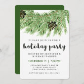 冬松 |ホリデーパーティ招待状 招待状 (正面/裏面)