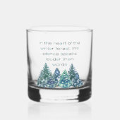 冬林のハートで ウイスキーグラス (正面)