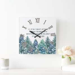 冬林のハートで スクエア壁時計