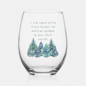 冬林のハートで ステムなしワイングラス (正面)