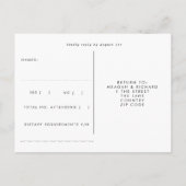 冬林の木々の結婚式のはがき ポストカード (裏面)