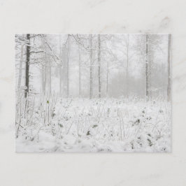 冬林の雪深い冬の木々 シーズンポストカード