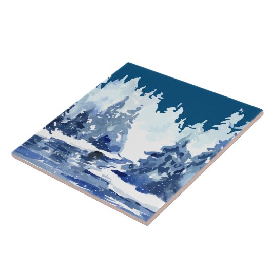 冬林の風景 タイル (側面)