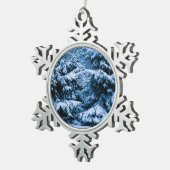 冬林クリスマスツリー スノーフレークピューターオーナメント (右)