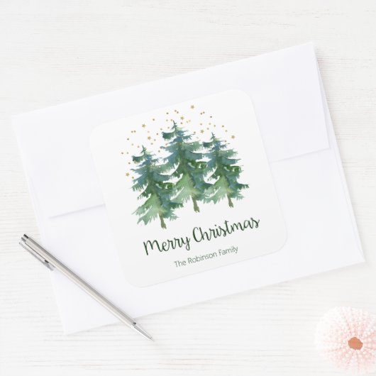 冬林クリスマス スクエアシール (封筒)