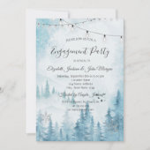 冬林ストリングライト婚約 招待状 (正面)