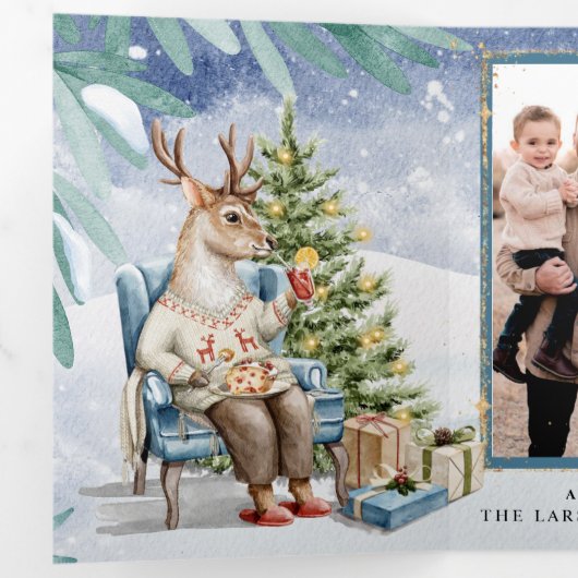 冬林ストーリーブックアニマルズトリフォールドカード 三つ折りカード (内部最初)