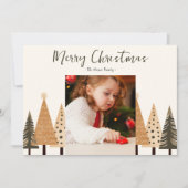 冬林ニュートラルポートレート写真クリスマス シーズンカード (正面)