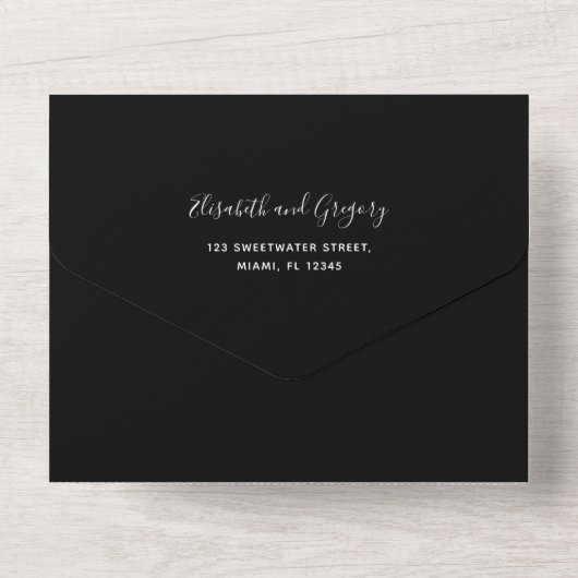 冬林フローラ結婚のオールインワン招待状 オールインワン招待状 (裏面)