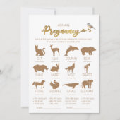 冬林動物妊娠赤ちゃんシャワーゲーム 招待状 (正面)