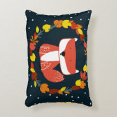 冬林型の美しいキツネ アクセントクッション (正面(垂直))