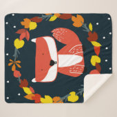 冬林型の美しいキツネ シェルパブランケット (正面(横))