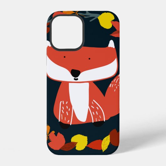 冬林型の美しいキツネ iPhoneケース (裏面)