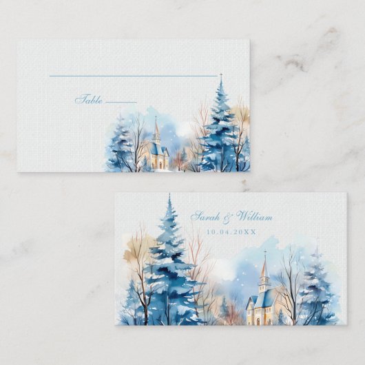 冬林教会結婚座席表 プレイスカード (正面/裏面)