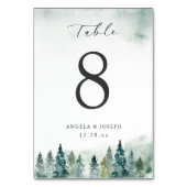 冬林松 パーソナライズされた結婚| テーブルナンバー (裏面)