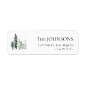冬林緑の祝日住所 シール (正面)