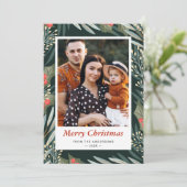 冬枯れ木の紅葉メリークリスマス2写真 シーズンカード (スタンド正面)