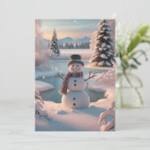 冬枯れ雪だるま シーズンカード (スタンド正面)