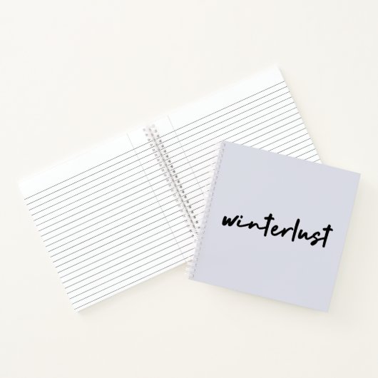 冬枯れ |冬のミニマルモダンリストクリスマス ノートブック (内部)