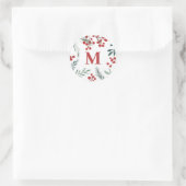 冬植物学エレガント封筒用シール ラウンドシール (バッグ)