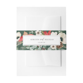 冬植物学フローラ結婚ズ 招待状ベリーバンド