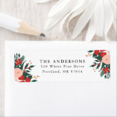 冬植物学 |休日の差出人住所ラベル ラベル (インサイチュ)