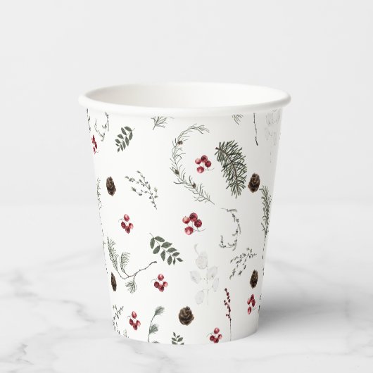 冬植物学 紙コップ (正面)