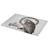 冬樹林フクロウ カッティングボード (角)