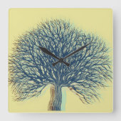 冬樹 スクエア壁時計 (正面)