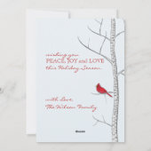 冬樺の木ツリー両面フォトカード シーズンカード (裏面)