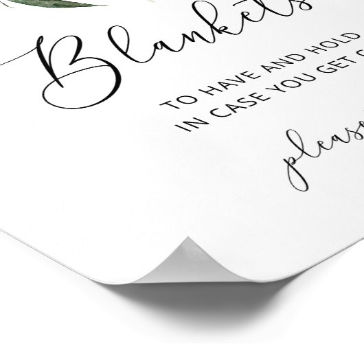 冬毛布エレガントの持ち持ち持ち ポスター (角)