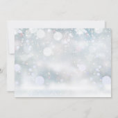 冬水カラーグリーンリーブライダルシャワー 招待状 (裏面)