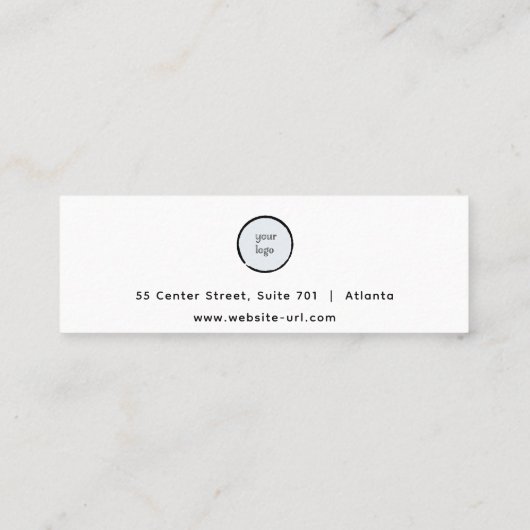 冬水カラーシーンスタッドイヤリング表示 スキニー名刺 (裏面)