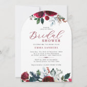 冬水カラーフローラエレガントブライダルシャワー 招待状 (正面)