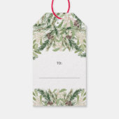 冬水カラーフローラパーソナライズされた休日 ギフトタグ (裏面)