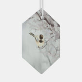 冬水カラー《鳥》アメリカゴガラ雪木霜 ガラスオーナメント (正面右)