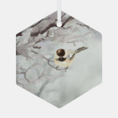 冬水カラー《鳥》アメリカゴガラ雪木霜 ガラスオーナメント (裏面)