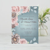 冬水色バラ結婚ズ 招待状 (スタンド正面)