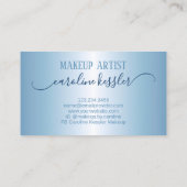 冬氷スカイブルーシルバーグリッタースパークルスドリップ 名刺 (裏面)