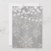 冬海軍ホワイトワンダーランド雪の降りブライダルシャワー 招待状 (裏面)