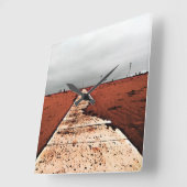 冬海 スクエア壁時計 (傾斜)