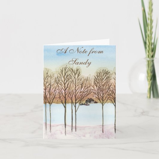 冬湖 ノートカード (正面)