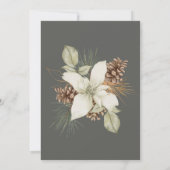 冬灰色エレガントスクリプ結婚ト 招待状 (裏面)