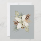 冬灰色エレガントスクリプ結婚ト 招待状 (裏面)