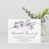 冬灰色フローラ水色リハーサルディナー 招待状 (スタンド正面)