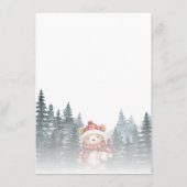 冬熊どのようなベビーアイテム赤ちゃんシャワーゲーム エンクロージャーカード (裏面)