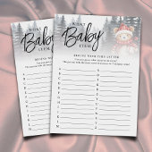 冬熊どのようなベビーアイテム赤ちゃんシャワーゲーム エンクロージャーカード